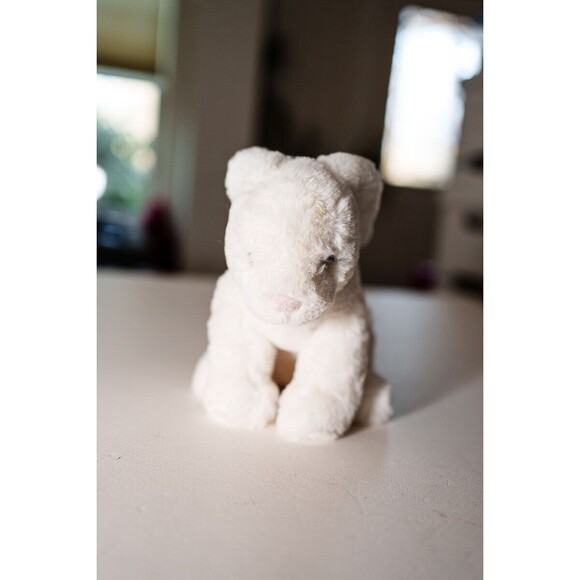 Jellycat White Bunny Rabbit Plush 7" Sitting Pink Nose Easter Lovey Ivory Cream - Picture 9 of 11